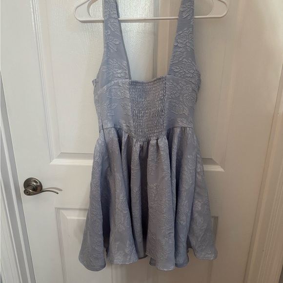 Kimchi Blue Textured Lace Dress in Soft Blue - Picture 5 of 6